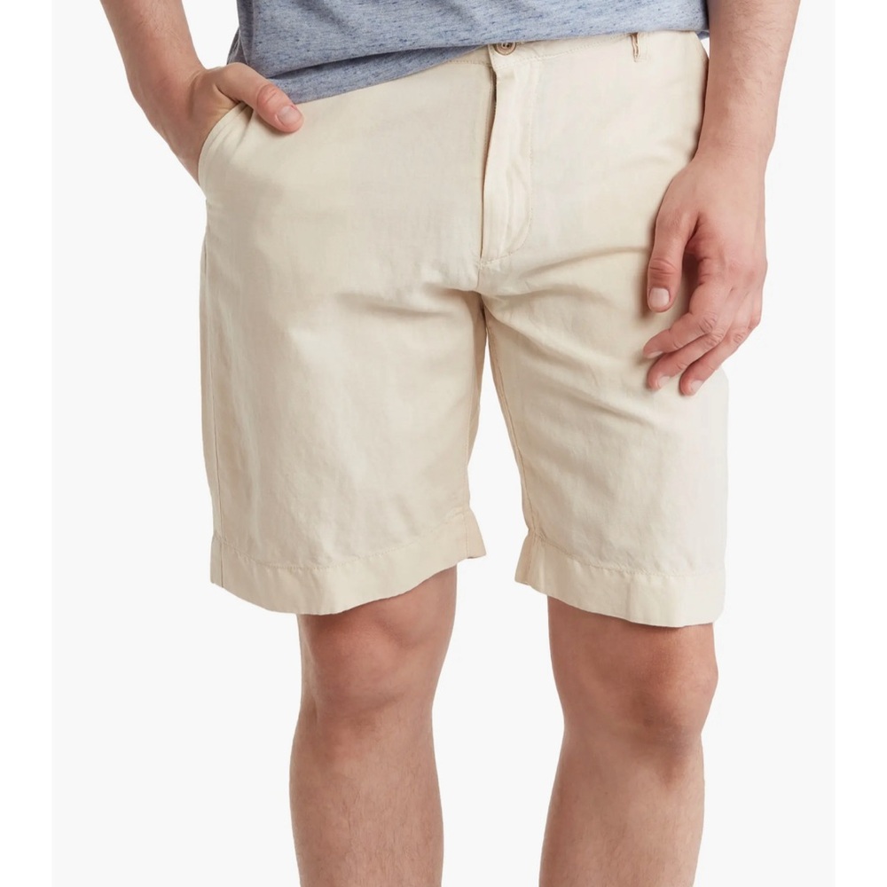 Faherty Malibu Linen & Cotton Chino Stone Shorts Men’s Size 40 NEW with Tags